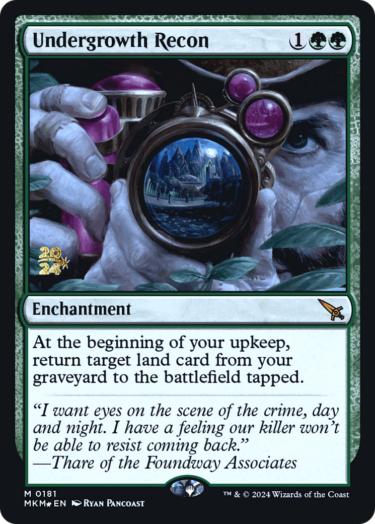 Undergrowth Recon [Murders at Karlov Manor Prerelease Promos] | Rook's Games and More