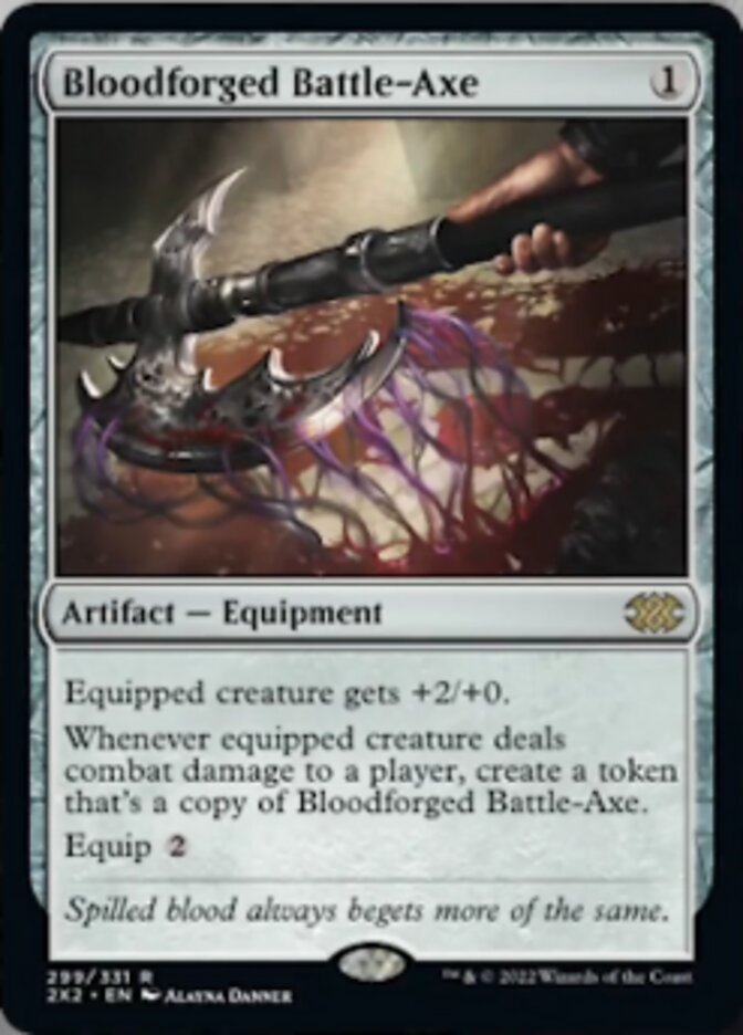 Bloodforged Battle-Axe [Double Masters 2022] | Rook's Games and More