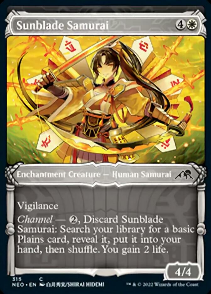 Sunblade Samurai (Showcase Samurai) [Kamigawa: Neon Dynasty] | Rook's Games and More