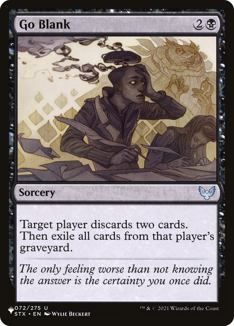 Go Blank [The List] | Rook's Games and More