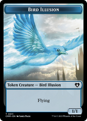 Bird // Bird Illusion Double-Sided Token [Commander Masters Tokens] | Rook's Games and More