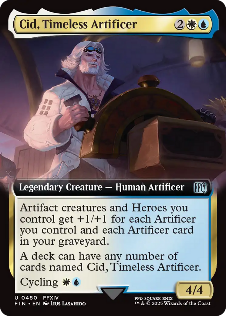 Cid, Timeless Artificer (Extended Art) [FINAL FANTASY] | Rook's Games and More