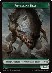 Phyrexian Beast //Manifest Double-Sided Token [Duskmourn: House of Horror Commander Tokens] | Rook's Games and More