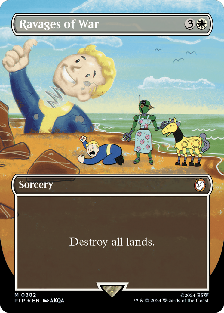 Ravages of War (Borderless) (Surge Foil) [Fallout] | Rook's Games and More