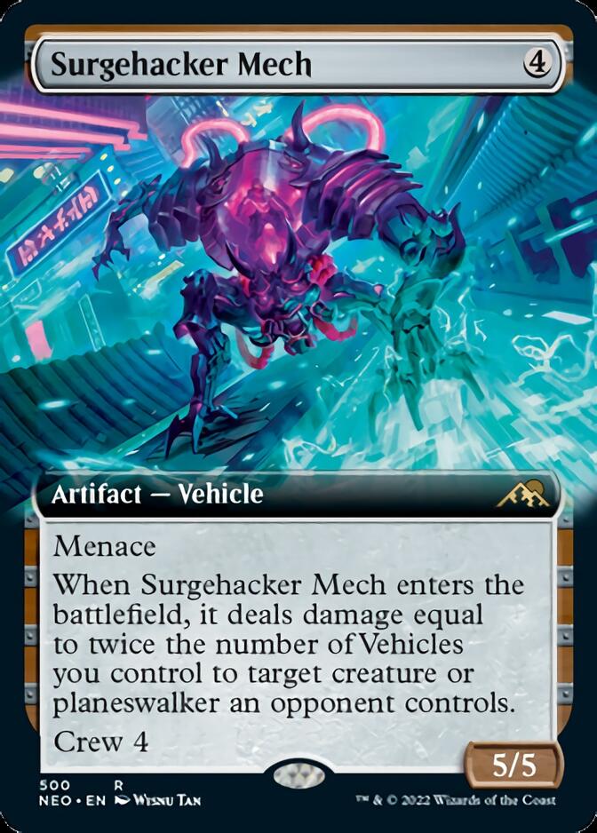 Surgehacker Mech (Extended Art) [Kamigawa: Neon Dynasty] | Rook's Games and More