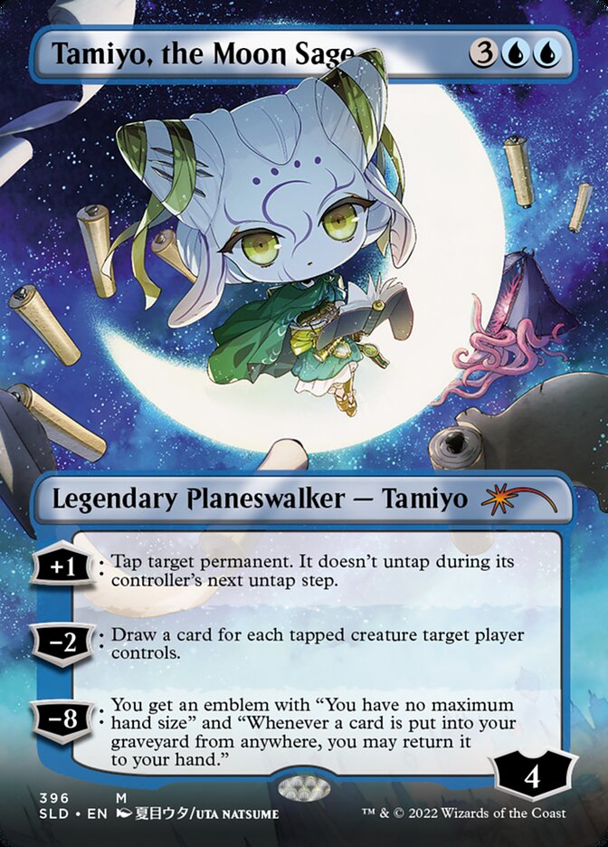 Tamiyo, the Moon Sage (Borderless) [Secret Lair Drop Series] | Rook's Games and More