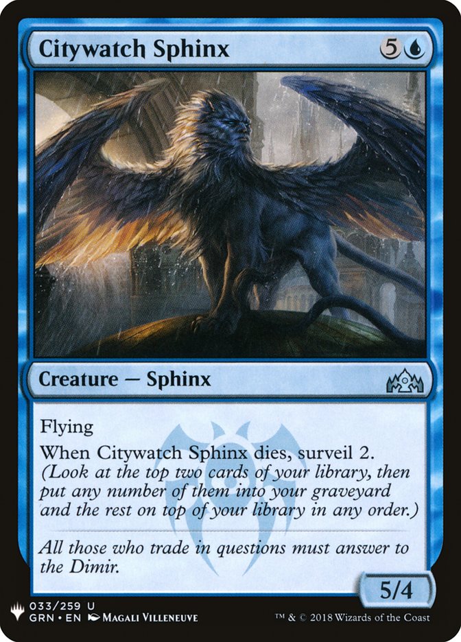 Citywatch Sphinx [Mystery Booster] | Rook's Games and More