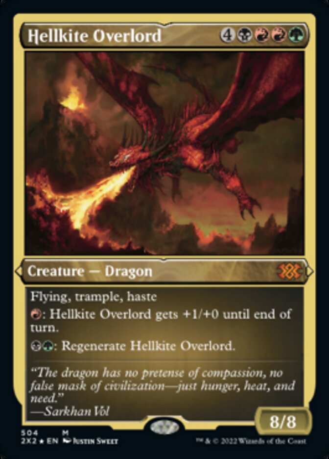 Hellkite Overlord (Foil Etched) [Double Masters 2022] | Rook's Games and More