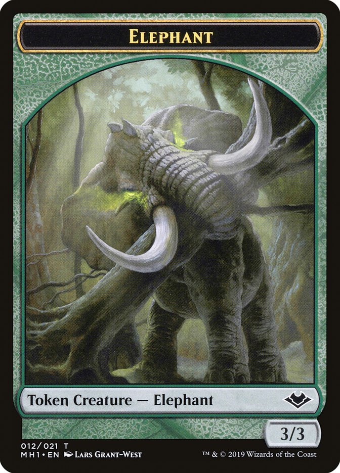 Shapeshifter (001) // Elephant (012) Double-Sided Token [Modern Horizons Tokens] | Rook's Games and More