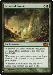 Primeval Bounty [The List]