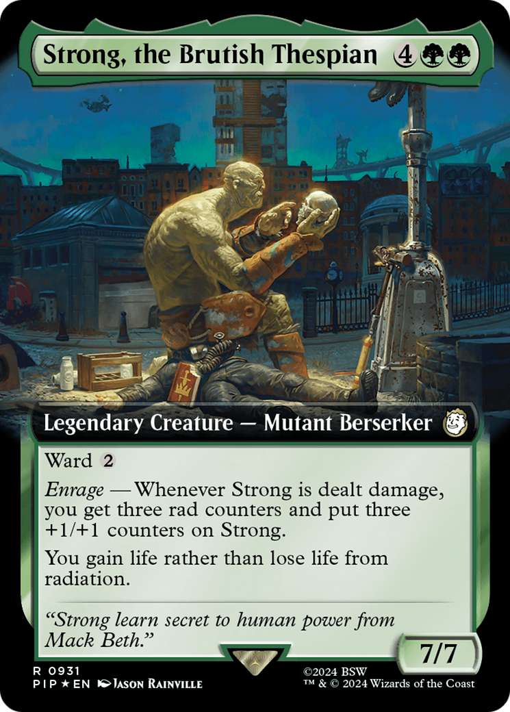 Strong, the Brutish Thespian (Extended Art) (Surge Foil) [Fallout] | Rook's Games and More