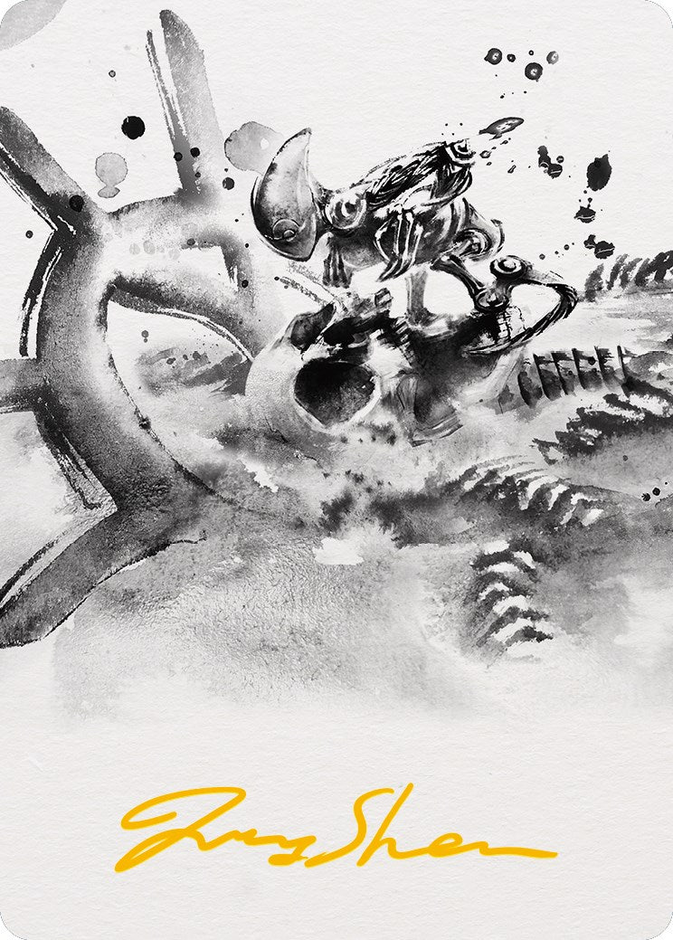 Myr Convert Art Card (Gold-Stamped Signature) [Phyrexia: All Will Be One Art Series] | Rook's Games and More