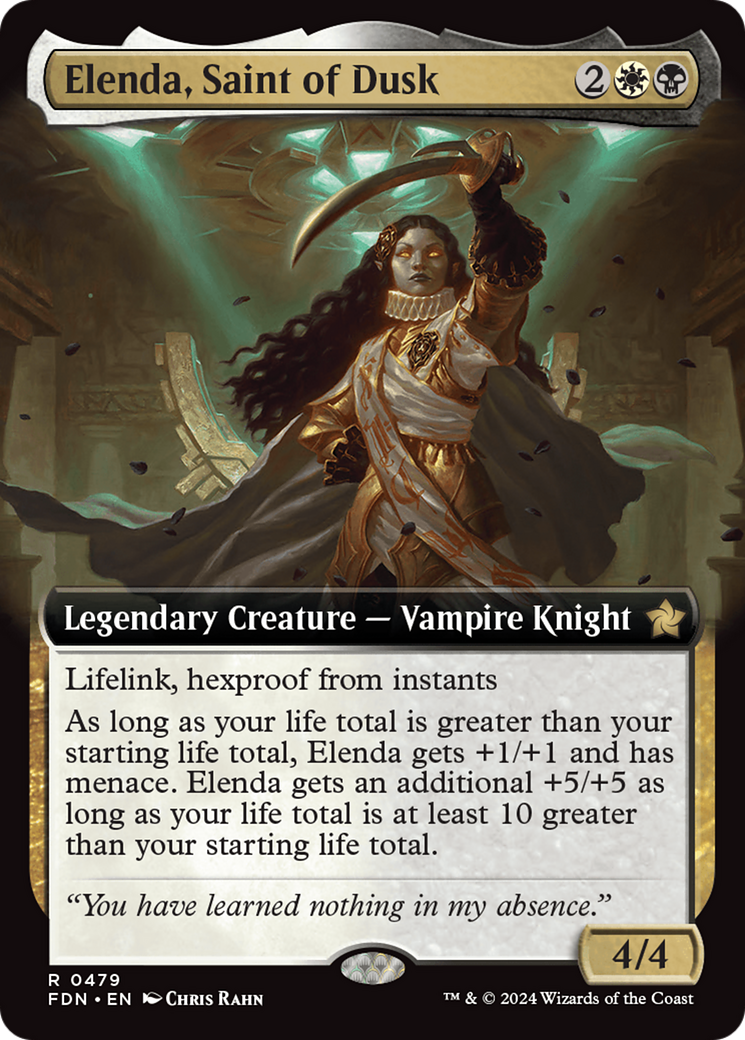 Elenda, Saint of Dusk (Extended Art) [Foundations] | Rook's Games and More