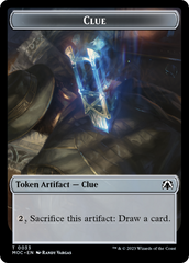 Golem // Clue Double-Sided Token [March of the Machine Commander Tokens] | Rook's Games and More