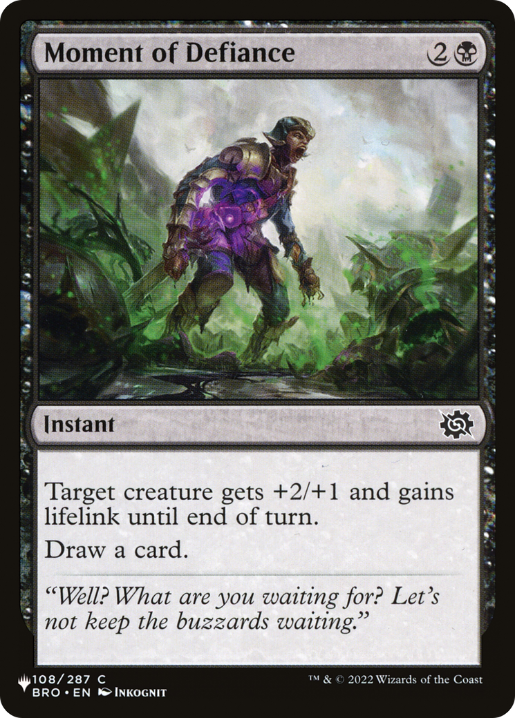 Moment of Defiance [The List] | Rook's Games and More