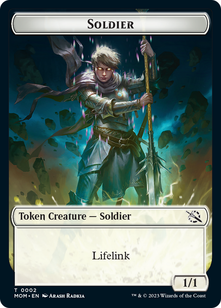 Soldier // Teferi Akosa of Zhalfir Emblem Double-Sided Token [March of the Machine Tokens] | Rook's Games and More