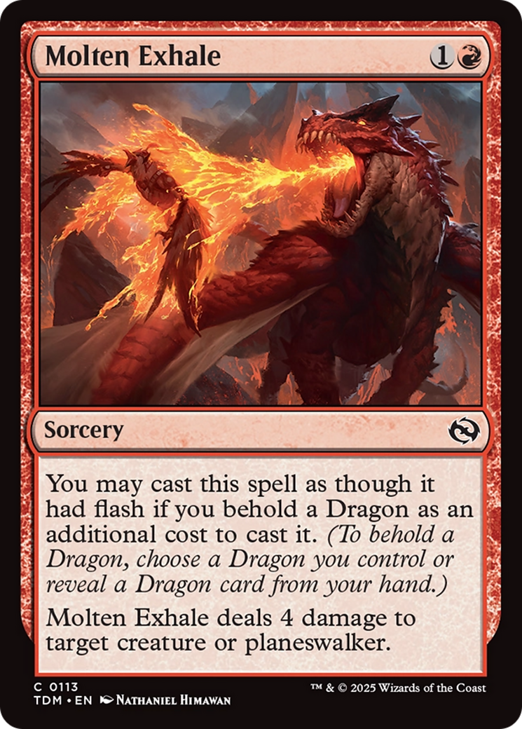Molten Exhale [Tarkir: Dragonstorm] | Rook's Games and More