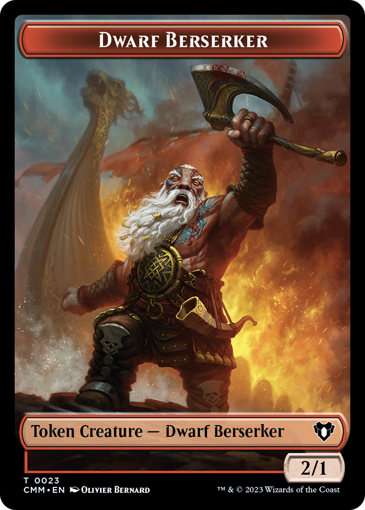 Dwarf Berserker Token [Commander Masters Tokens] | Rook's Games and More