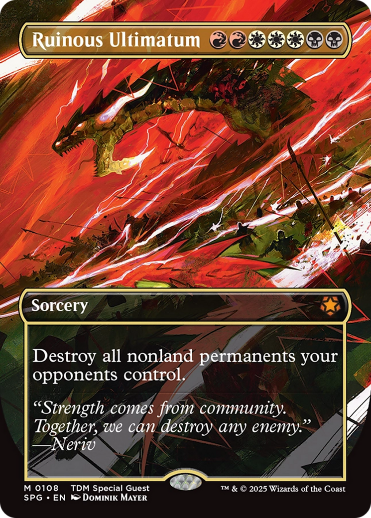 Ruinous Ultimatum (Borderless) [Tarkir: Dragonstorm Special Guests] | Rook's Games and More
