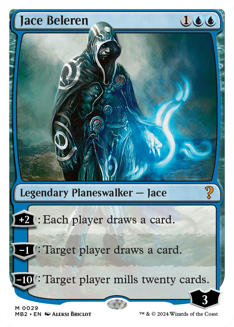 Jace Beleren (White Border) [Mystery Booster 2] | Rook's Games and More