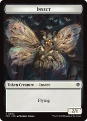 Warrior // Insect Double-Sided Token [Reality Fracture Commander Tokens] | Rook's Games and More