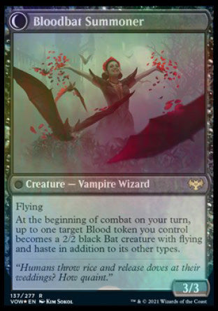 Voldaren Bloodcaster // Bloodbat Summoner [Innistrad: Crimson Vow Prerelease Promos] | Rook's Games and More