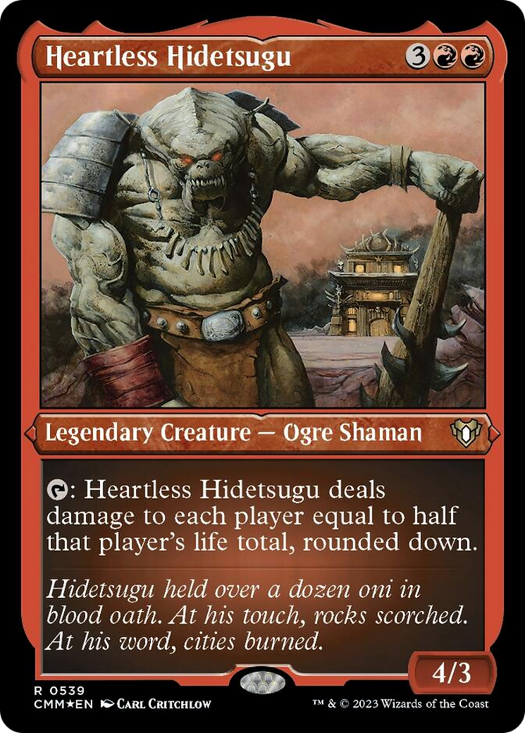 Heartless Hidetsugu (Foil Etched) [Commander Masters] | Rook's Games and More