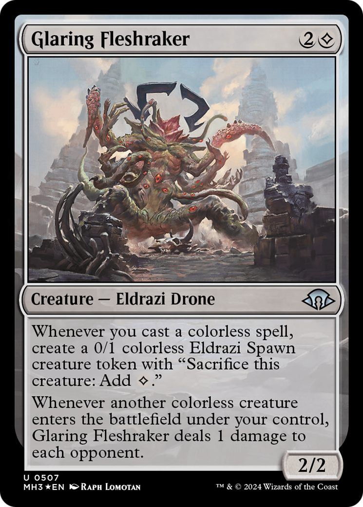 Glaring Fleshraker (Ripple Foil) [Modern Horizons 3] | Rook's Games and More