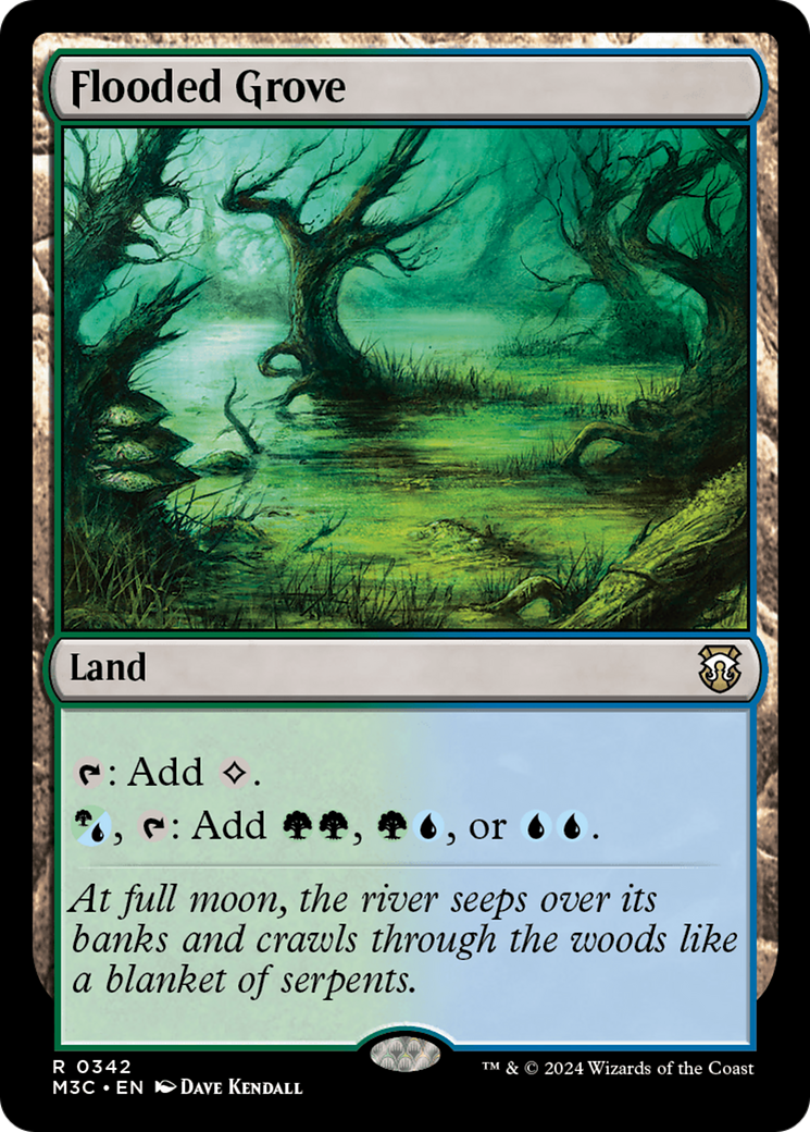 Flooded Grove (Ripple Foil) [Modern Horizons 3 Commander] | Rook's Games and More