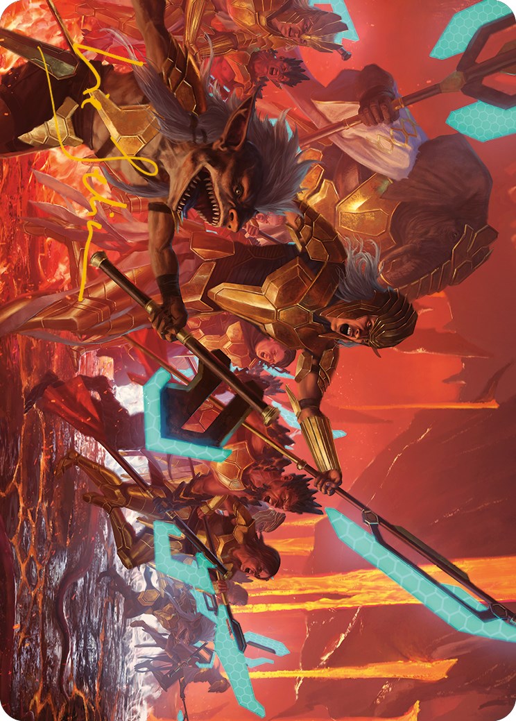 Roar of Resistance Art Card (Gold-Stamped Signature) [Phyrexia: All Will Be One Art Series] | Rook's Games and More