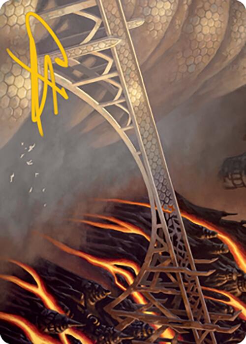 Rustvale Bridge Art Card (Gold-Stamped Signature) [Modern Horizons 2 Art Series] | Rook's Games and More