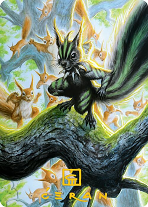 Chatterfang, Squirrel General Art Card (67) (Gold-Stamped Signature) [Modern Horizons 2 Art Series] | Rook's Games and More