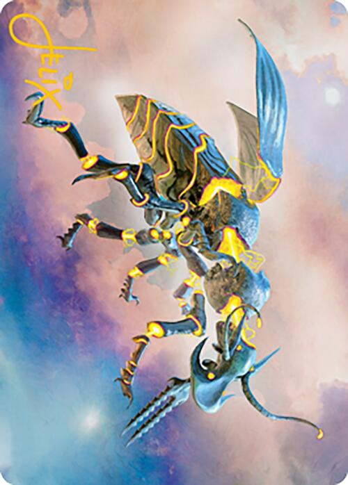 Zabaz, the Glimmerwasp Art Card (Gold-Stamped Signature) [Modern Horizons 2 Art Series] | Rook's Games and More