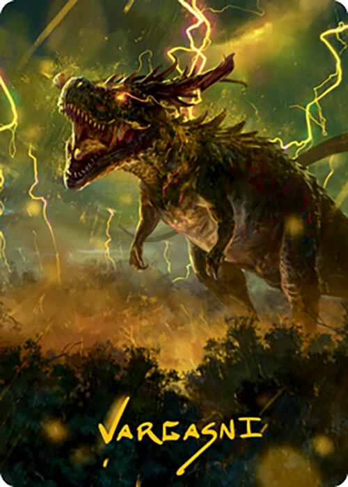 Thrasta, Tempest's Roar Art Card (42) (Gold-Stamped Signature) [Modern Horizons 2 Art Series] | Rook's Games and More