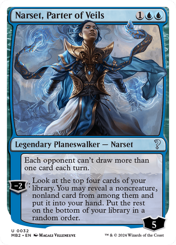 Narset, Parter of Veils (White Border) [Mystery Booster 2] | Rook's Games and More