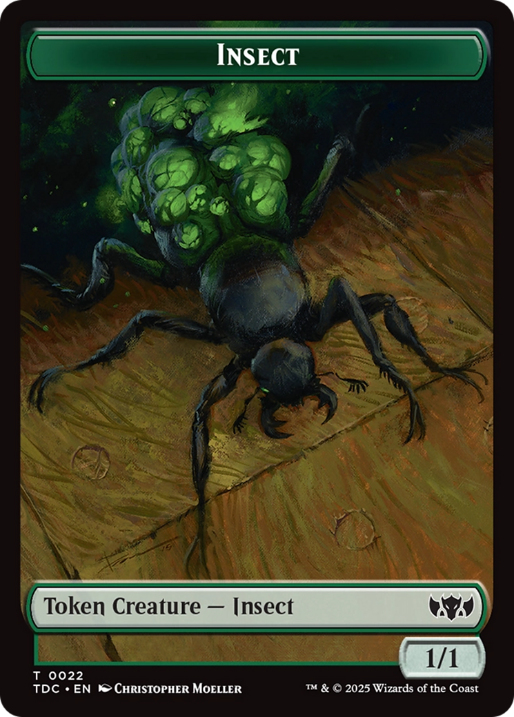 Insect (0022) // Zombie Druid Double-Sided Token [Tarkir: Dragonstorm Commander Tokens] | Rook's Games and More
