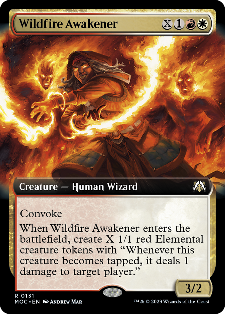 Wildfire Awakener (Extended Art) [March of the Machine Commander] | Rook's Games and More