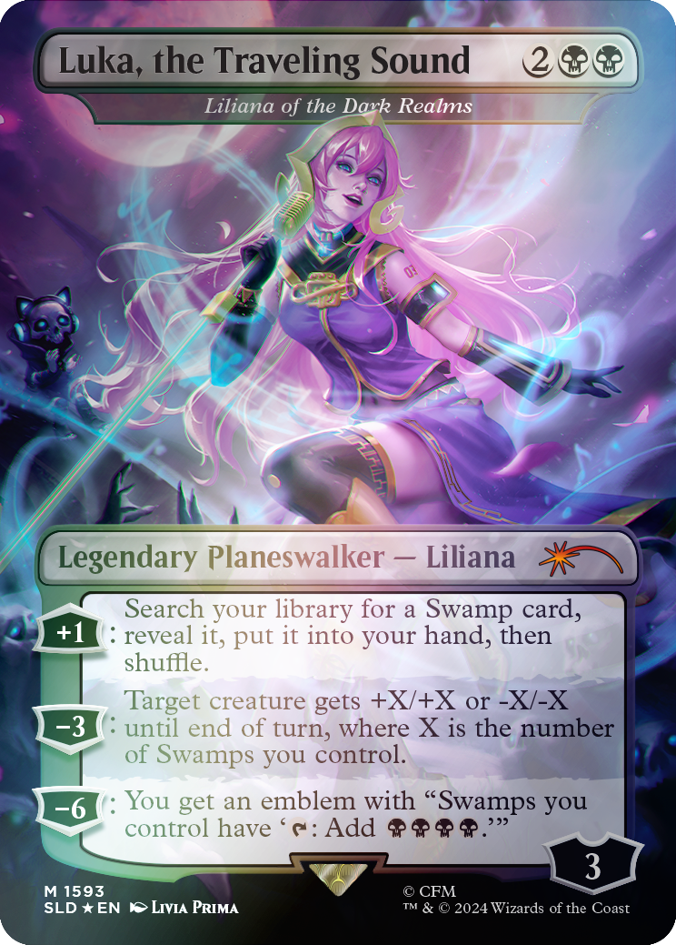 Luka, the Traveling Sound - Liliana of the Dark Realms (Rainbow Foil) [Secret Lair Drop Series] | Rook's Games and More