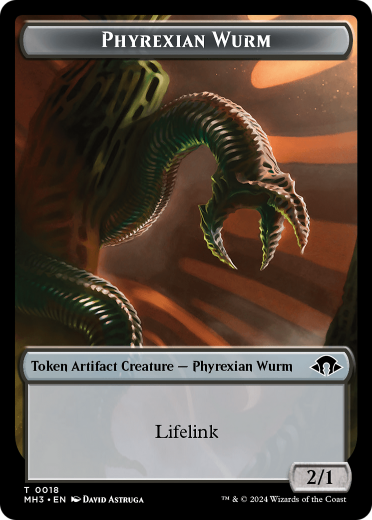 Phyrexian Wurm Token (0018) [Modern Horizons 3 Tokens] | Rook's Games and More