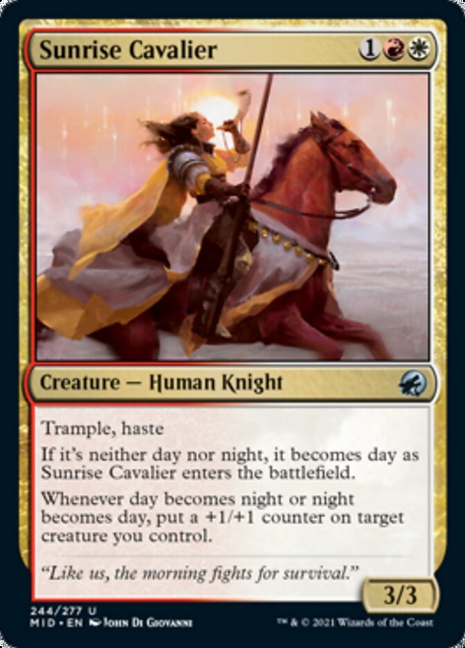 Sunrise Cavalier [Innistrad: Midnight Hunt] | Rook's Games and More