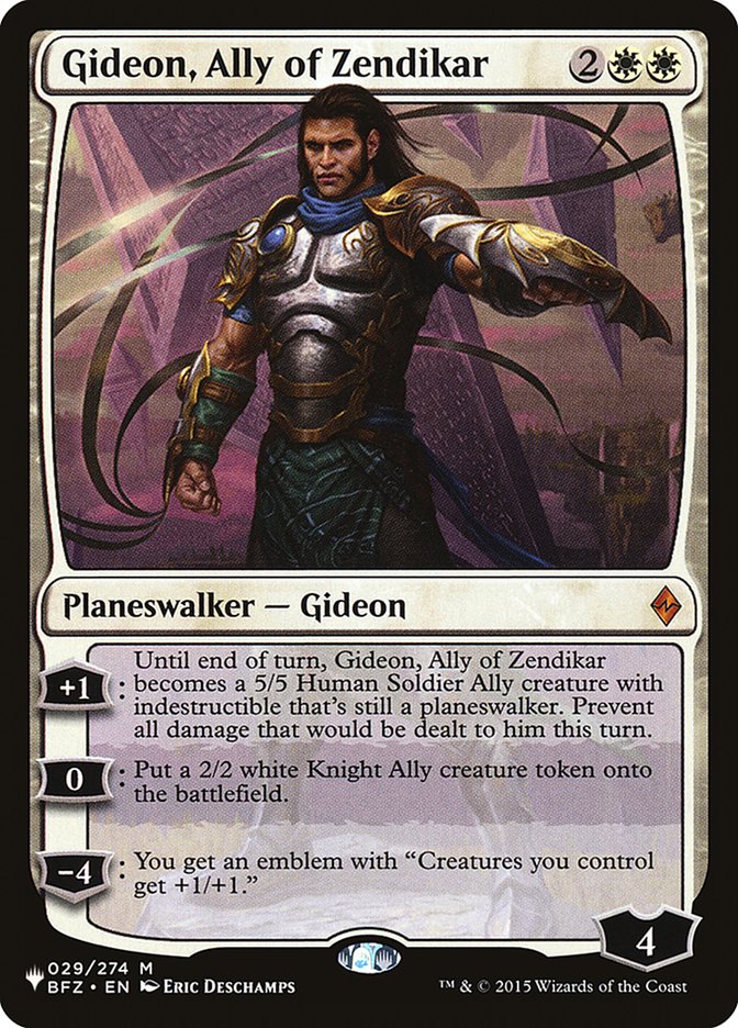 Gideon, Ally of Zendikar [The List] | Rook's Games and More