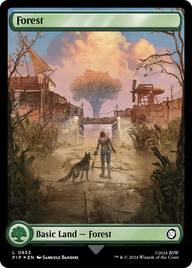 Forest (0853) (Surge Foil) [Fallout] | Rook's Games and More