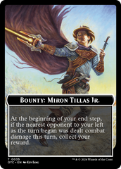 Bounty: Miron Tillas Jr. // Bounty Rules Double-Sided Token [Outlaws of Thunder Junction Commander Tokens] | Rook's Games and More