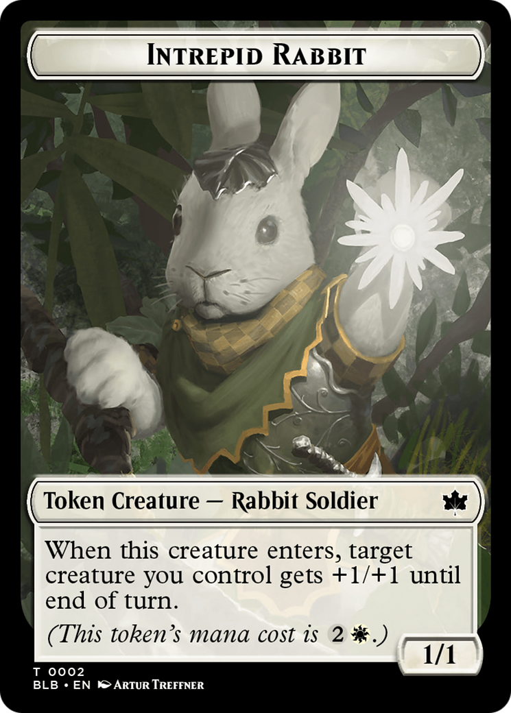 Intrepid Rabbit Token [Bloomburrow Tokens] | Rook's Games and More