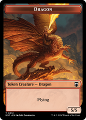 Shapeshifter (0008) (Ripple Foil) // Dragon Double-Sided Token [Modern Horizons 3 Commander Tokens] | Rook's Games and More