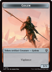 Golem (0014) // Golem (0015) Double-Sided Token [Aetherdrift Tokens] | Rook's Games and More