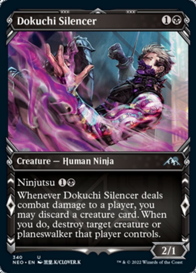 Dokuchi Silencer (Showcase Ninja) [Kamigawa: Neon Dynasty] | Rook's Games and More