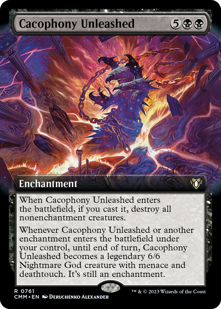 Cacophony Unleashed (Extended Art) [Commander Masters] | Rook's Games and More