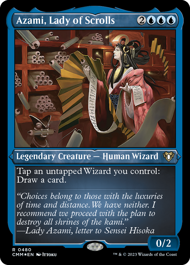 Azami, Lady of Scrolls (Foil Etched) [Commander Masters] | Rook's Games and More