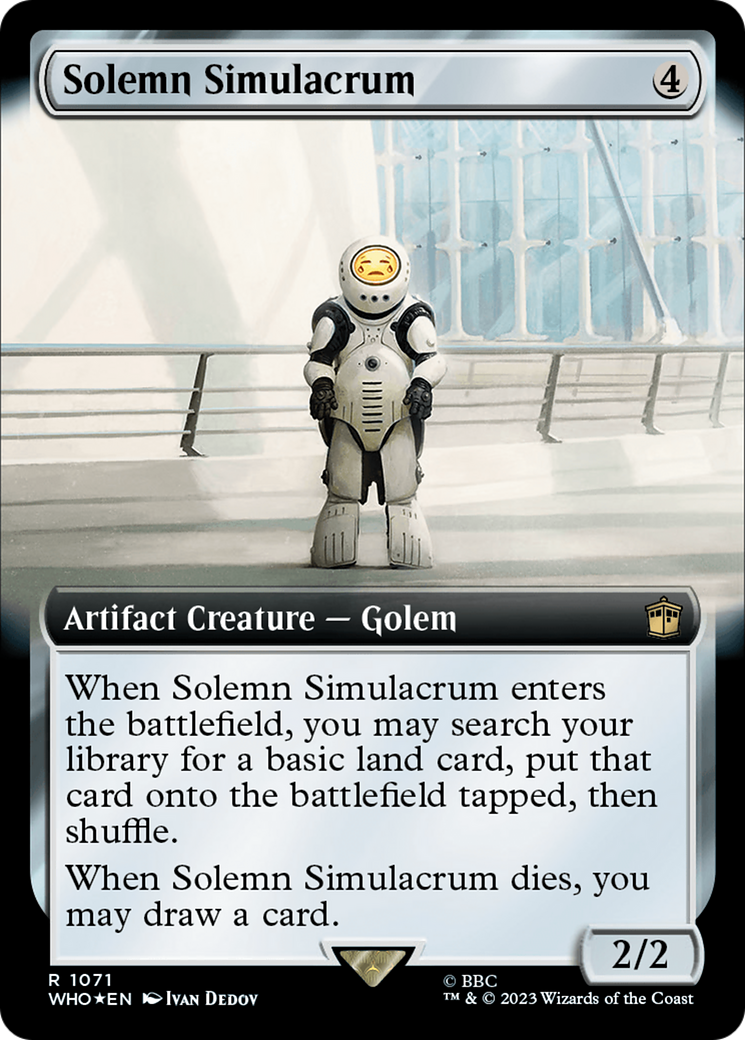 Solemn Simulacrum (Extended Art) (Surge Foil) [Doctor Who] | Rook's Games and More